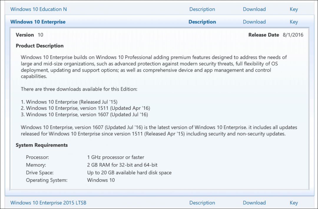 Windows 10 -määrälisenssituote-avain VLSC Enterprise Education Pro