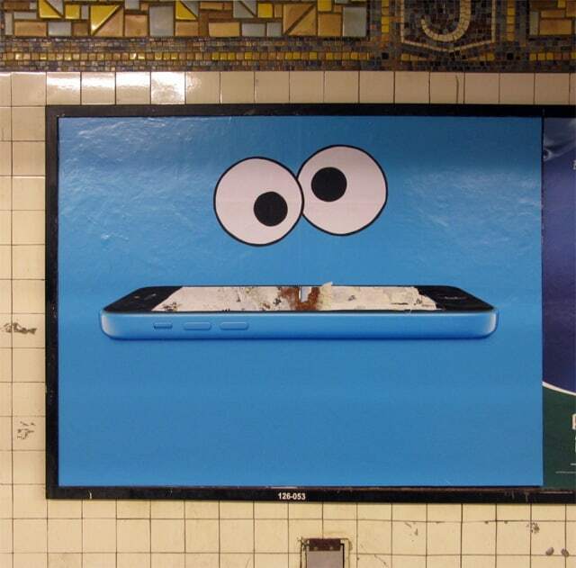 Cookie Monsterin silmäpuhelin