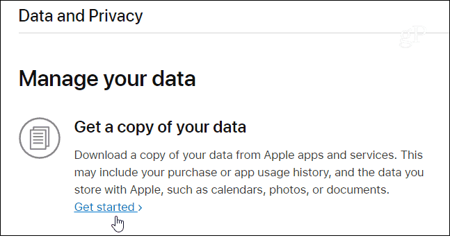 Hanki kopio Apple Data -sovelluksesta