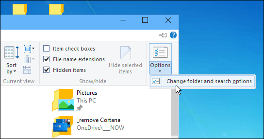 Windows 10 File Explorer -näkymä