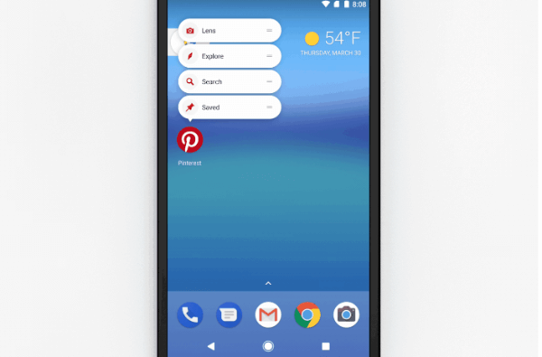Pinterest esitteli sovellusten pikavalinnat Android 7.1: lle tai uudemmalle.