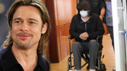 Kuvia Brad Pittistä pyörätuolissa peloissaan!