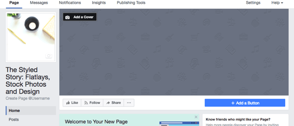 Lataa profiilikuvasi uudelle Facebook-yrityssivullesi.