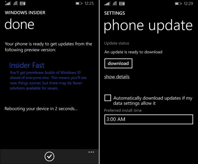 Windows Phone -päivitys