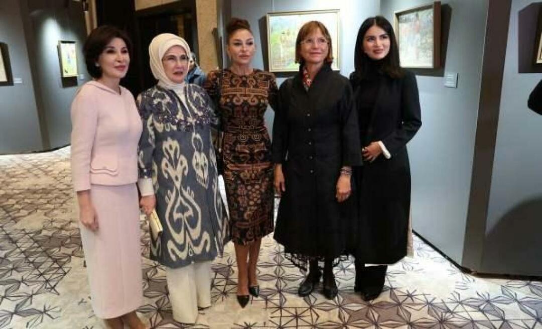 Emine Erdoganin vierailu Samarkandissa! Vieraillut Uzbekistanin värit -näyttelyssä