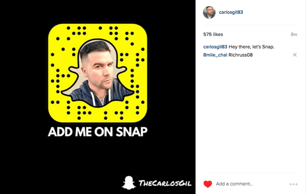 instagram-mainos snapchat-esimerkin mainostamiseksi