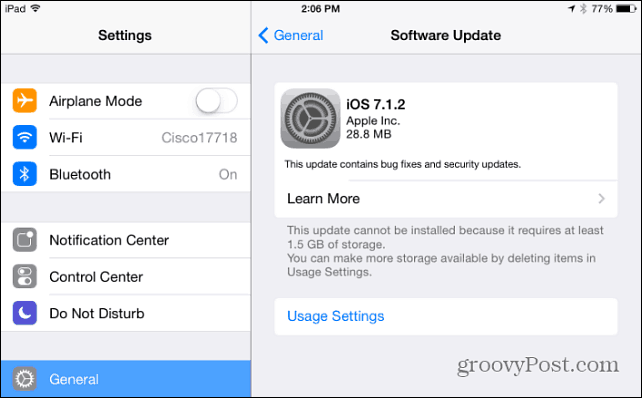 Apple julkaisee iOS 7.1.2 -ohjelmistopäivityksen