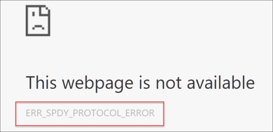 Korjaa ERR_SPDY_PROTOCOL_ERROR Chromessa