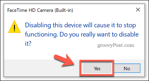 Laitteen poistaminen käytöstä Windows 10: n Laitehallinnassa