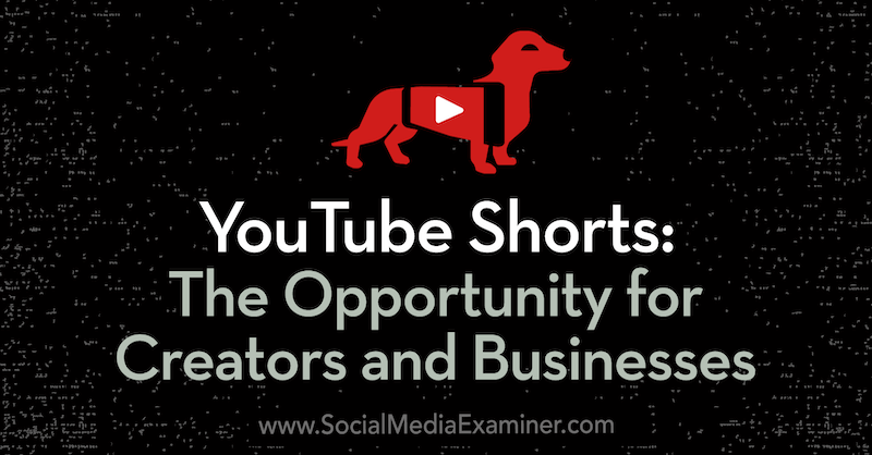 YouTube-shortsit: Mahdollisuus sisällöntuottajille ja yrityksille, mukana Derral Evesin oivalluksia sosiaalisen median markkinointipodcastissa.