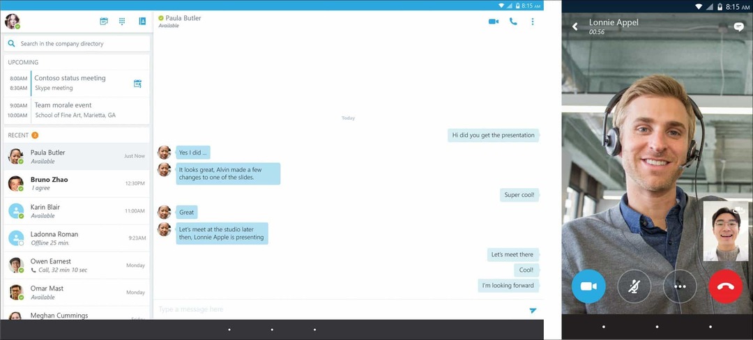 Microsoft julkaisee Skype for Business -sovelluksen Androidille