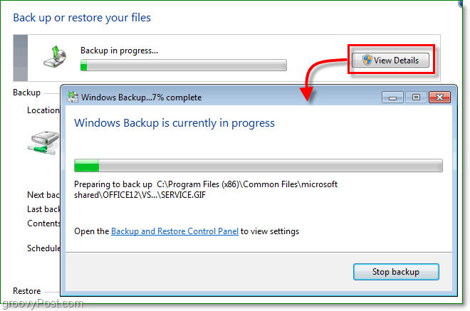 Windows 7 varmuuskopiointi - varmuuskopiointi voi viedä jonkin aikaa