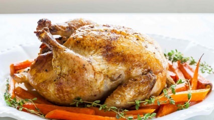 Kuinka kokata kokonainen kana, mitkä ovat temppuja? Herkullinen paistettu koko kanan resepti