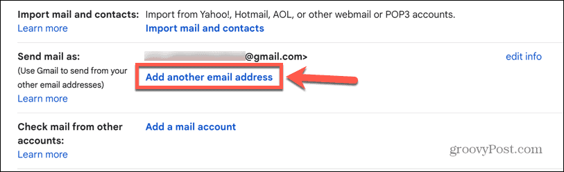 gmail lisää toinen sähköpostiosoite