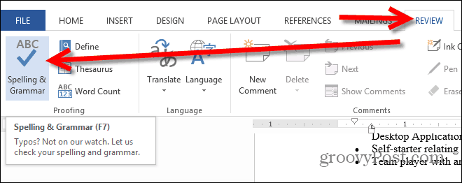 Word 2013: Kieli- ja tyyliasetusten määrittäminen