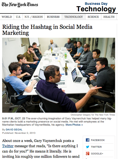 New York Times ajaa hashtagia