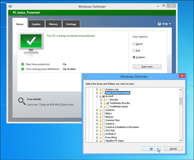 Windows 8.1 -vinkki: Lisää Windows Defender kontekstivalikkoon