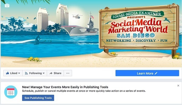 Facebook helpottaa Facebook-tapahtumien hallintaa sivulta Publishing Tools -sovelluksessa.