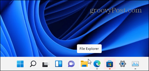 File Explorer -kuvake tehtäväpalkki