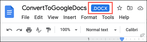 Word -tiedosto Google Docsissa