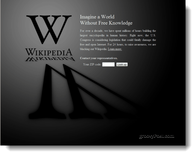 Wikipedia pimeässä