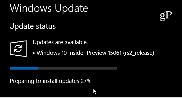 Windows 10 Insider Build 15061 on kolmas tietokoneen esikatselukokoonpano tällä viikolla