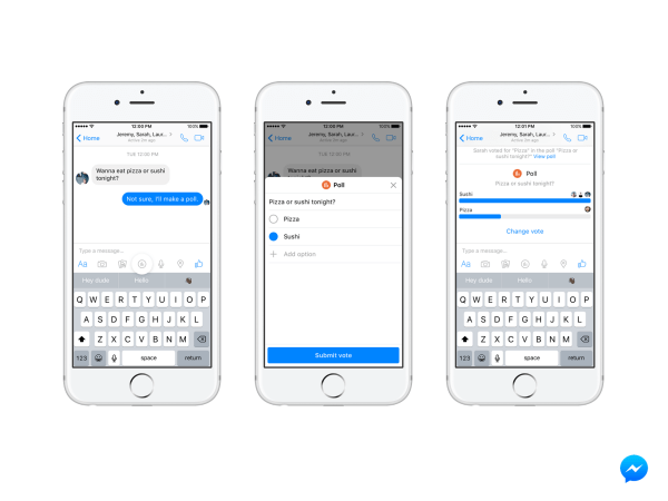 facebook messenger -kyselyt ja maksut