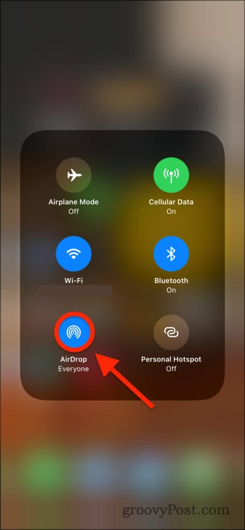 AirDropin käyttöönotto iPhonessa