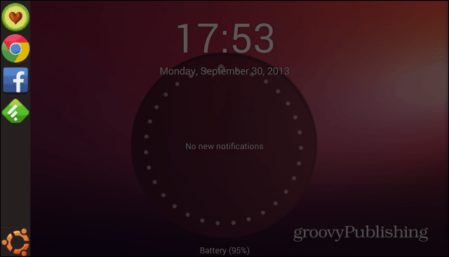 Ubuntu Lockscreen-sivupalkki