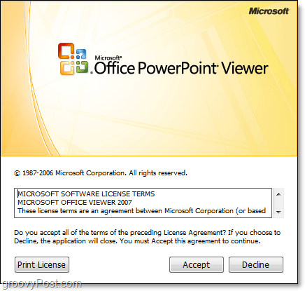 Microsoft Powerpoint Viewer -ohjelman asennus