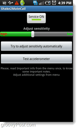 säädä android-tärinän herkkyyttä