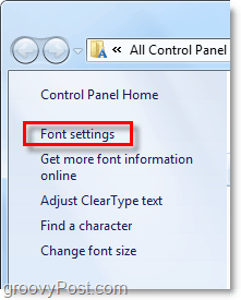 säädä fonttiasetukset Windows 7: ssä 