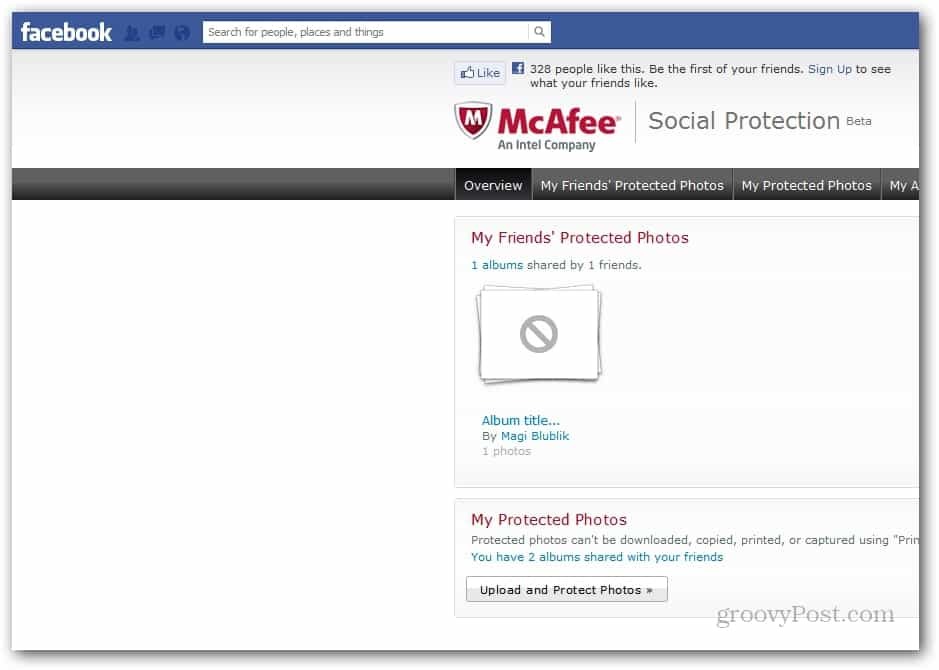 McAffee suojaa Facebook-valokuvia