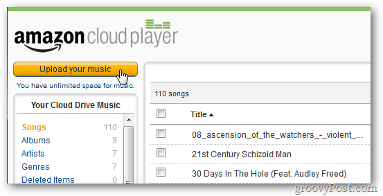 Lataa Amazon Cloud Player musiikkisi