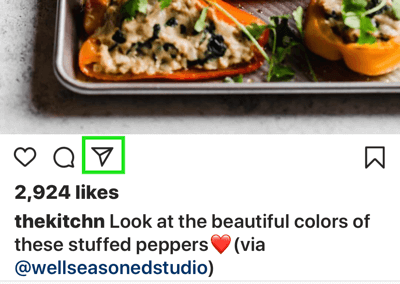Luo vahvoja, kiinnostavia Instagram-tarinoita, mahdollisuus lähettää Instagram-viesti