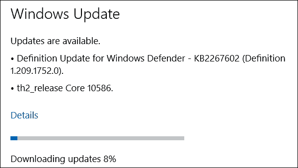 Windows 10 PC Preview Build 10586 on nyt saatavana