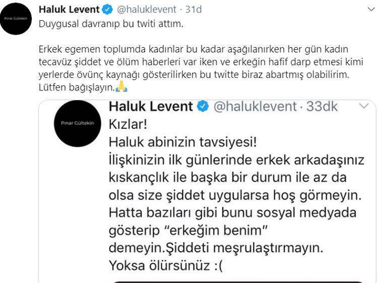 Haluk Levent Pınar Gültekinin reaktio jaetun murhan jälkeen!