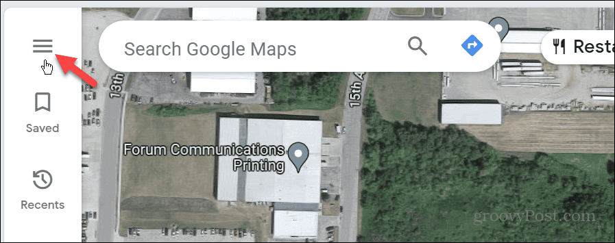 valikkopainike google maps