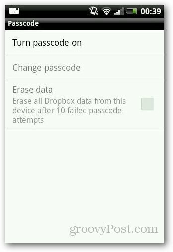 Kuinka salasanasuojata Dropboxia Androidilla
