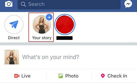 Ensimmäisen Facebook-tarinasi luominen.