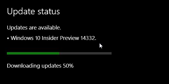 Sisäpiiriille tänään julkaistu Windows 10 Preview Build 14332
