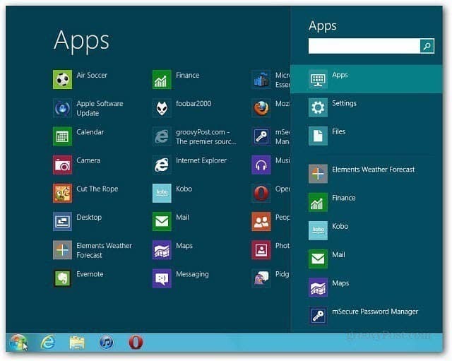 Hanki Käynnistä-valikko Windows 8: ssa ViStart-ohjelmalla