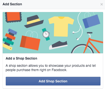 facebook lisää myymälä -osio