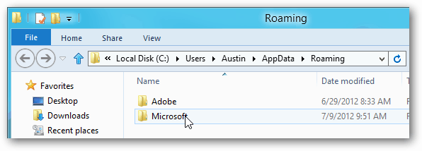 Sovellustietojen verkkovierailu Microsoft Windows 8