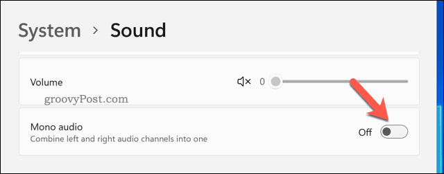 Poista monoääni käytöstä Windows 11:ssä