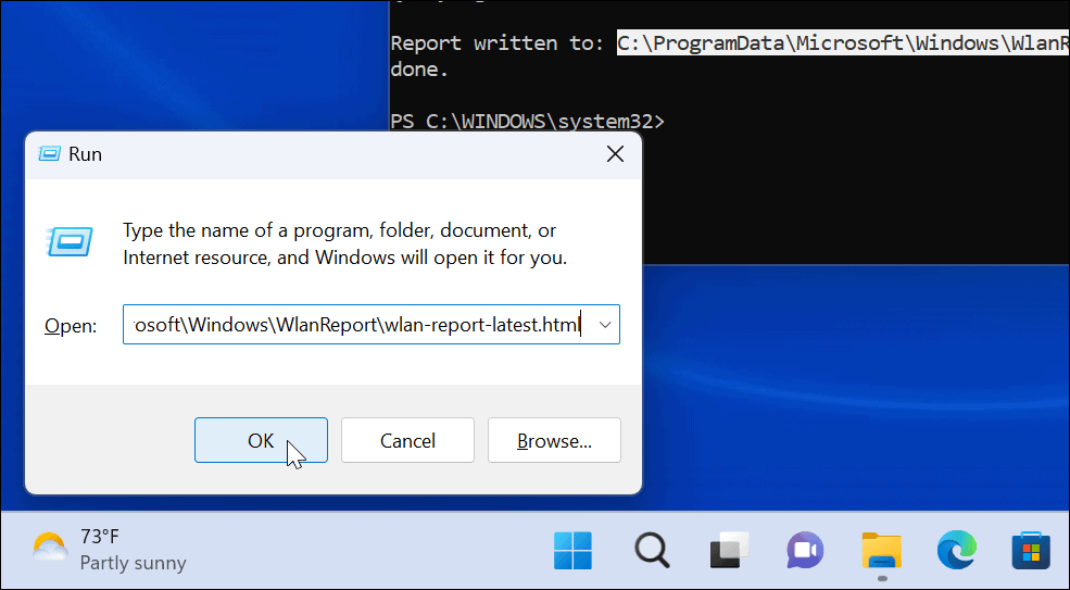 Luo Wi-Fi-raportti Windows 11:ssä