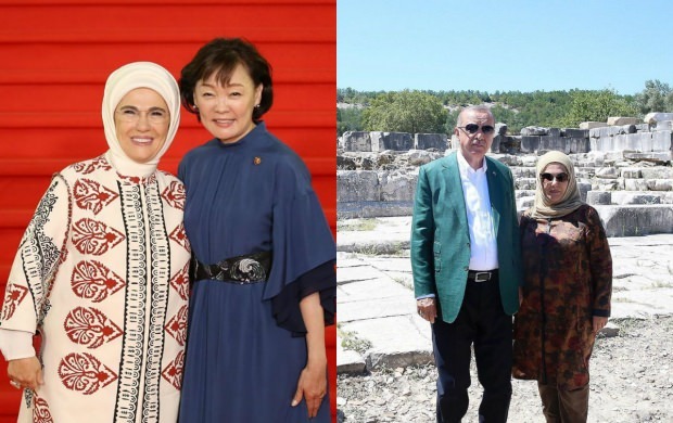 Ensimmäisen lady Lady Erdoganin satelliitti sopii trendikkään huivityyliin 2019