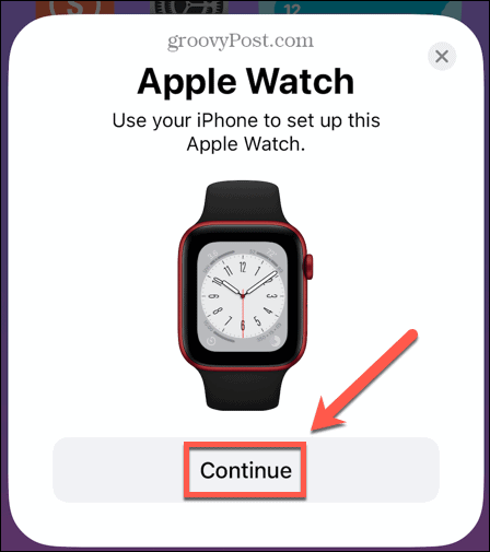 Apple Watch jatkaa pariliitoksen muodostamista