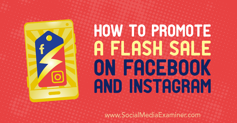 Kuinka edistää Flash-myyntiä Facebookissa ja Instagramissa, kirjoittanut Stephanie Fisher sosiaalisen median tutkijasta.