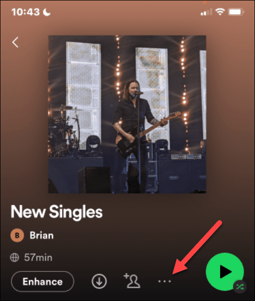 Spotify Library mobiili